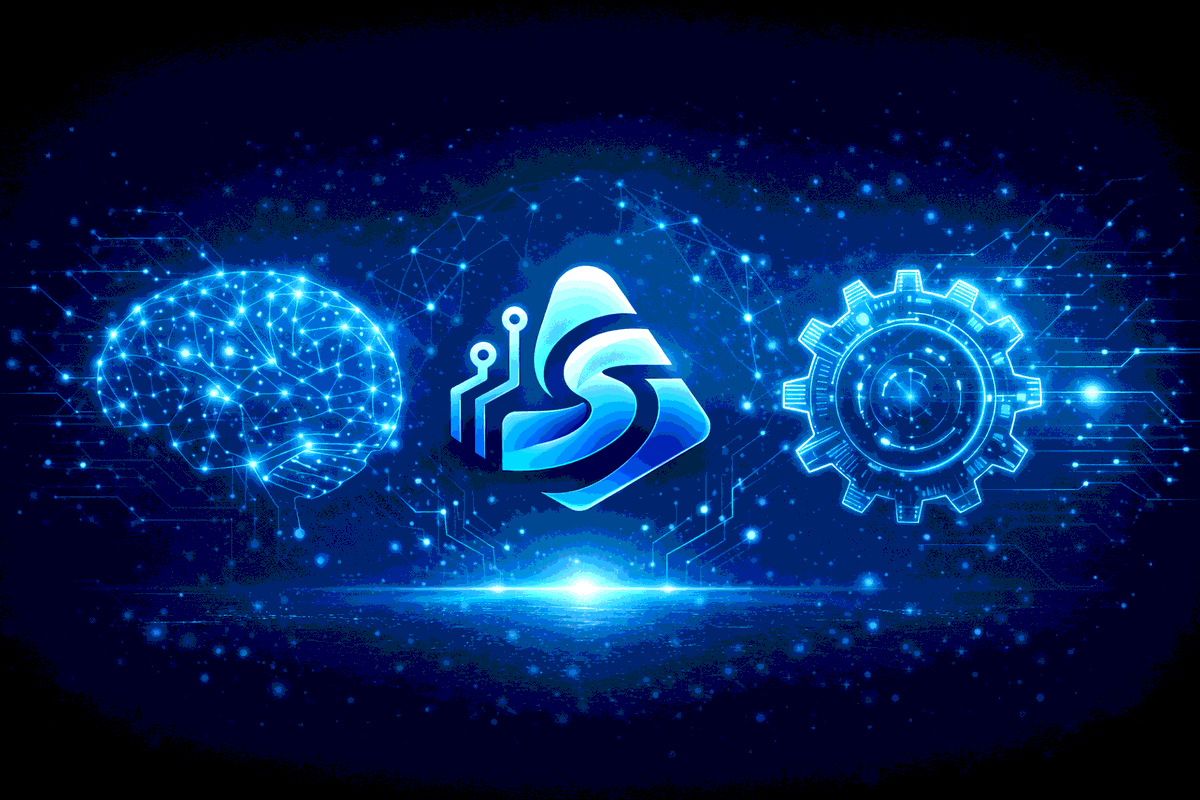 Mockup de dashboard com IA, automações e análise inteligente